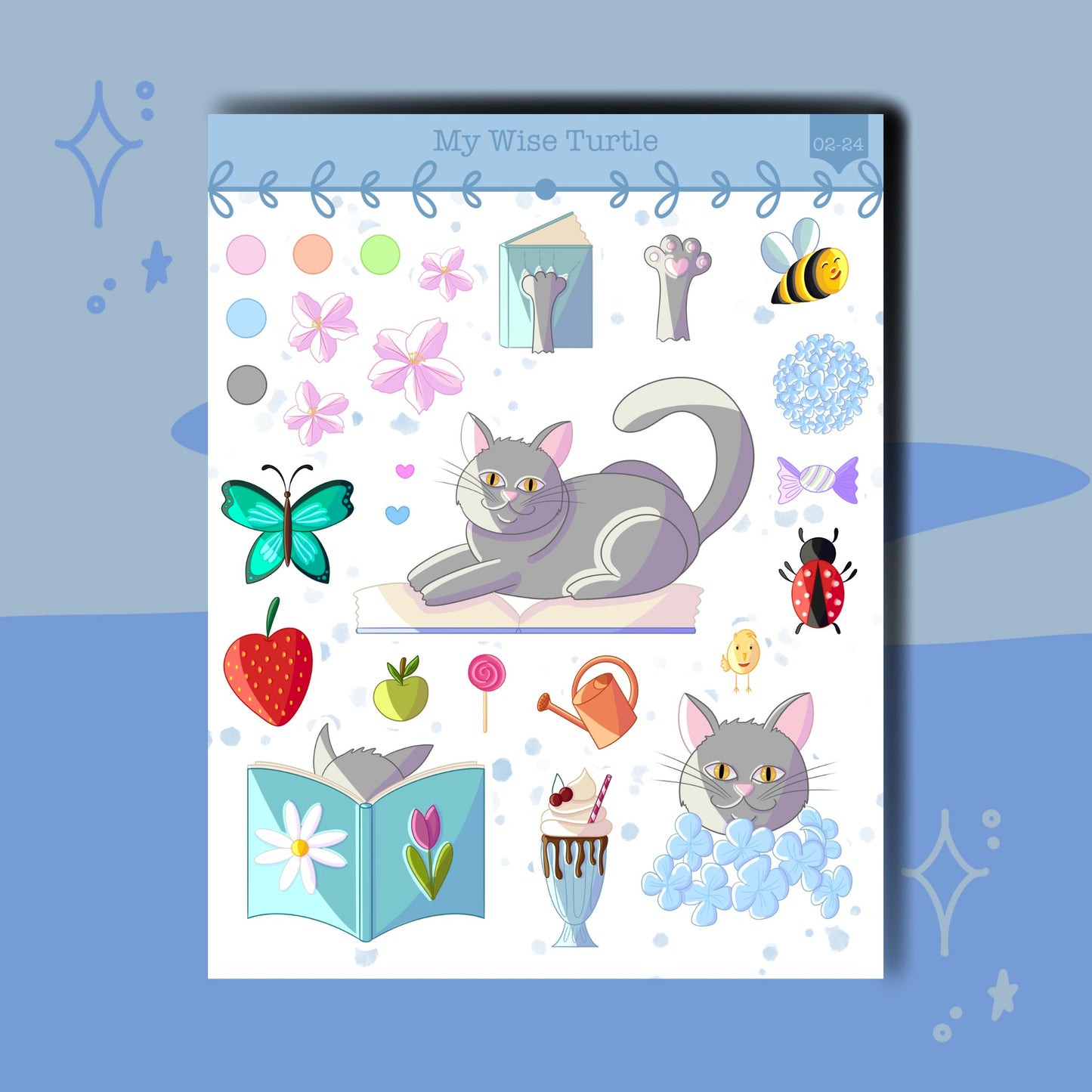 Spring Sticker Sheet - My Wise Turtle