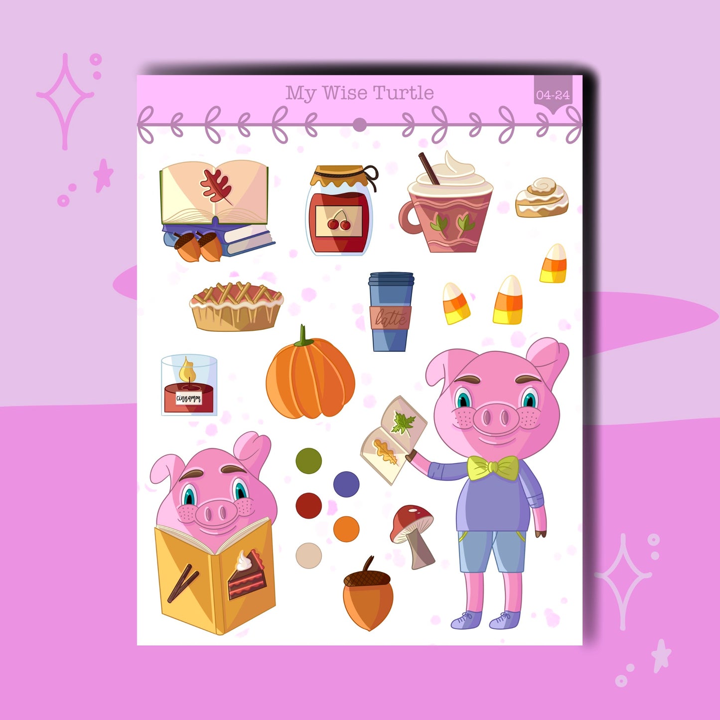 Autumn Sticker Sheet - My Wise Turtle