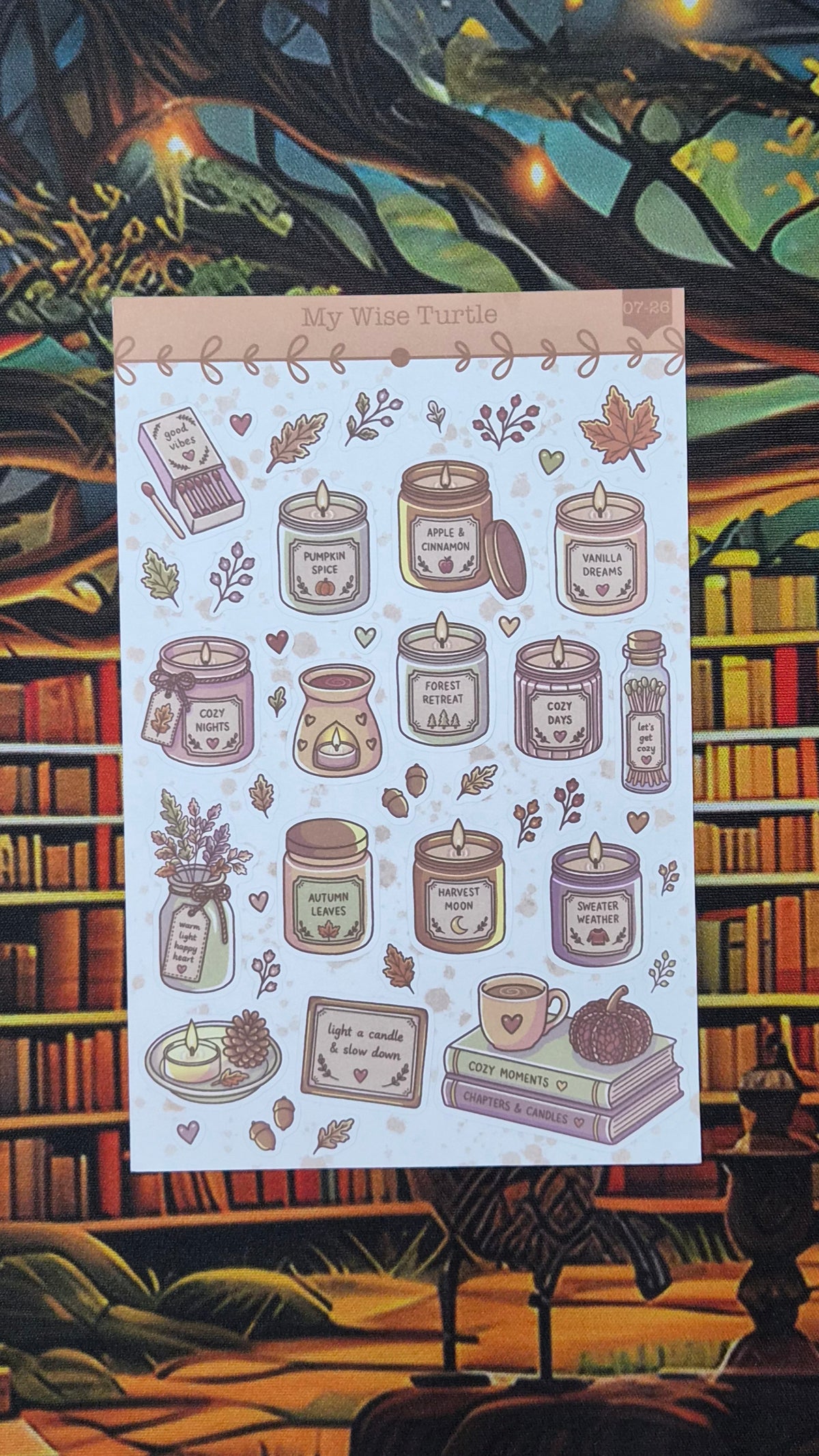 Scented Autumn Sticker Sheet - My Wise Turtle