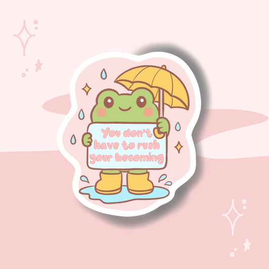 Little Puddle Frog Positive Reminder Sticker - My Wise Turtle 