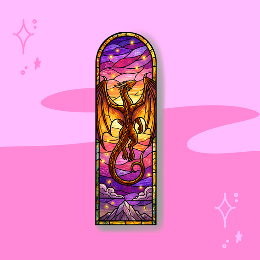 Dragon’s Keep Stained Glass Bookmark - My Wise Turtle 