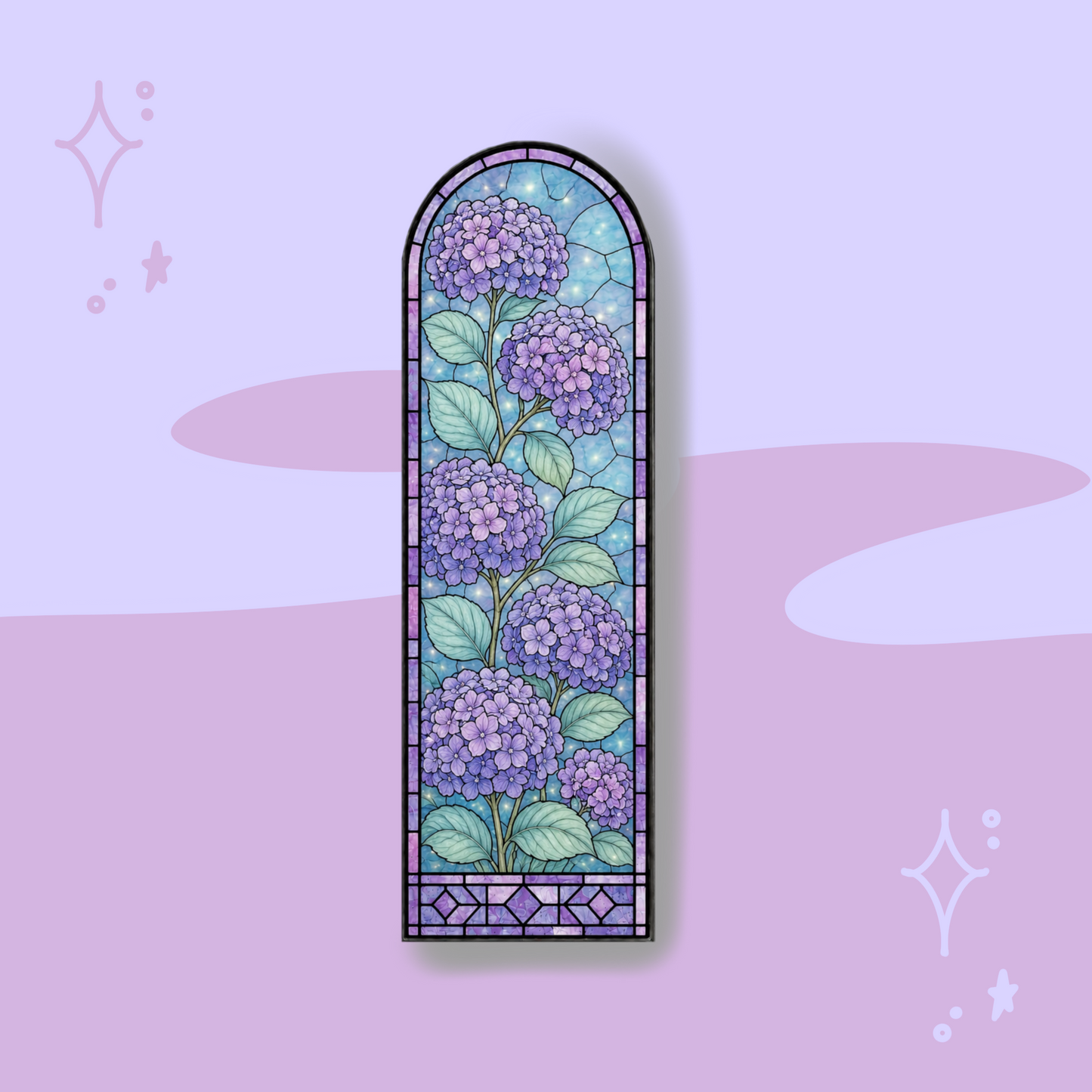 Hydrangea Stained Glass Bookmark