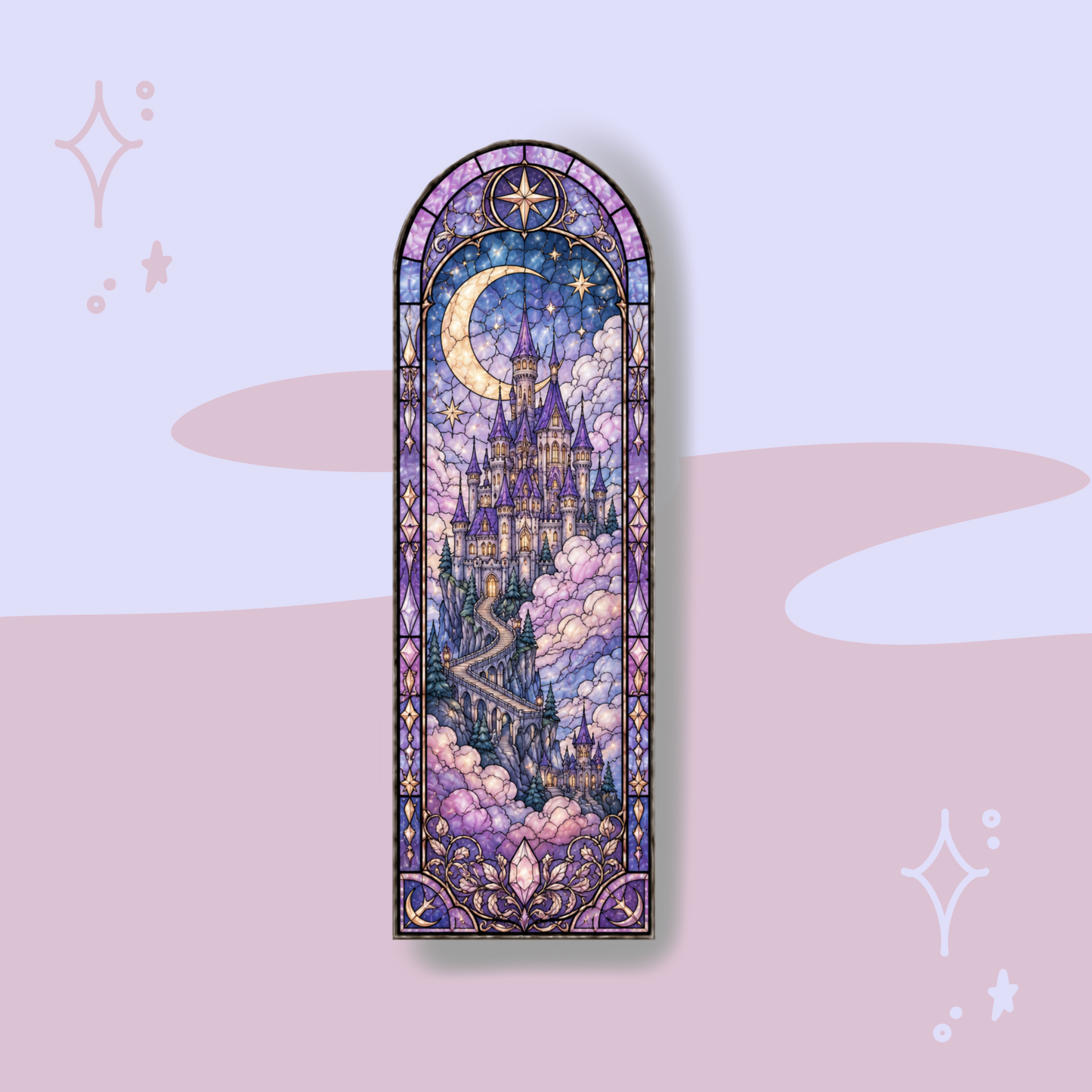 Castle in the Clouds Stained Glass Bookmark