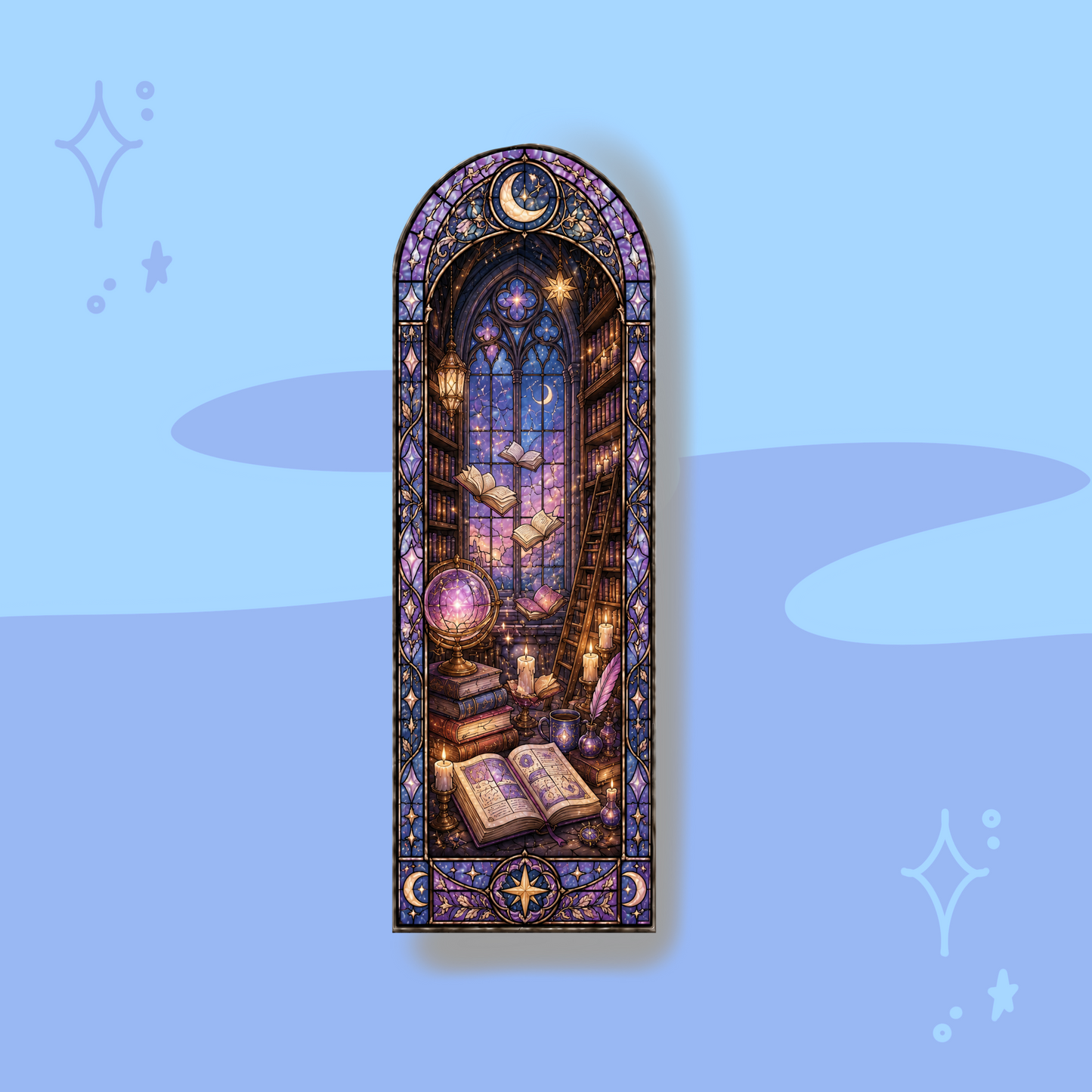 The Midnight Library Stained Glass Bookmark