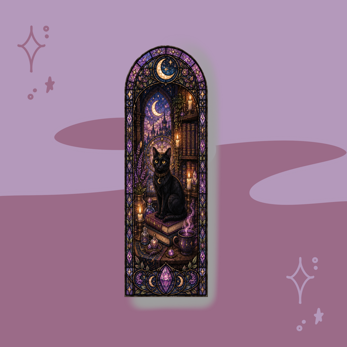 Spellbound Scholar Stained Glass Bookmark