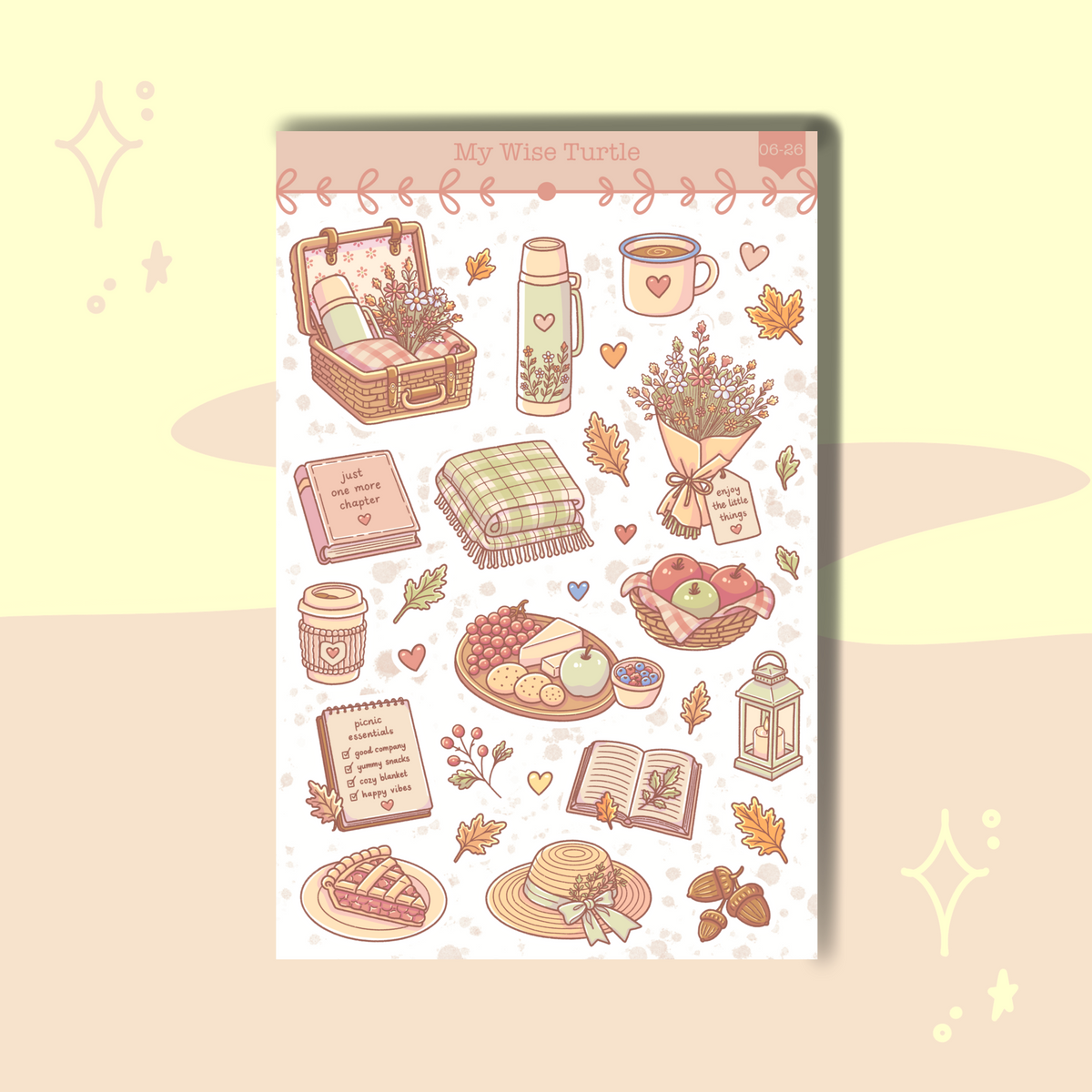 Autumn Outdoors Sticker Sheet - My Wise Turtle 