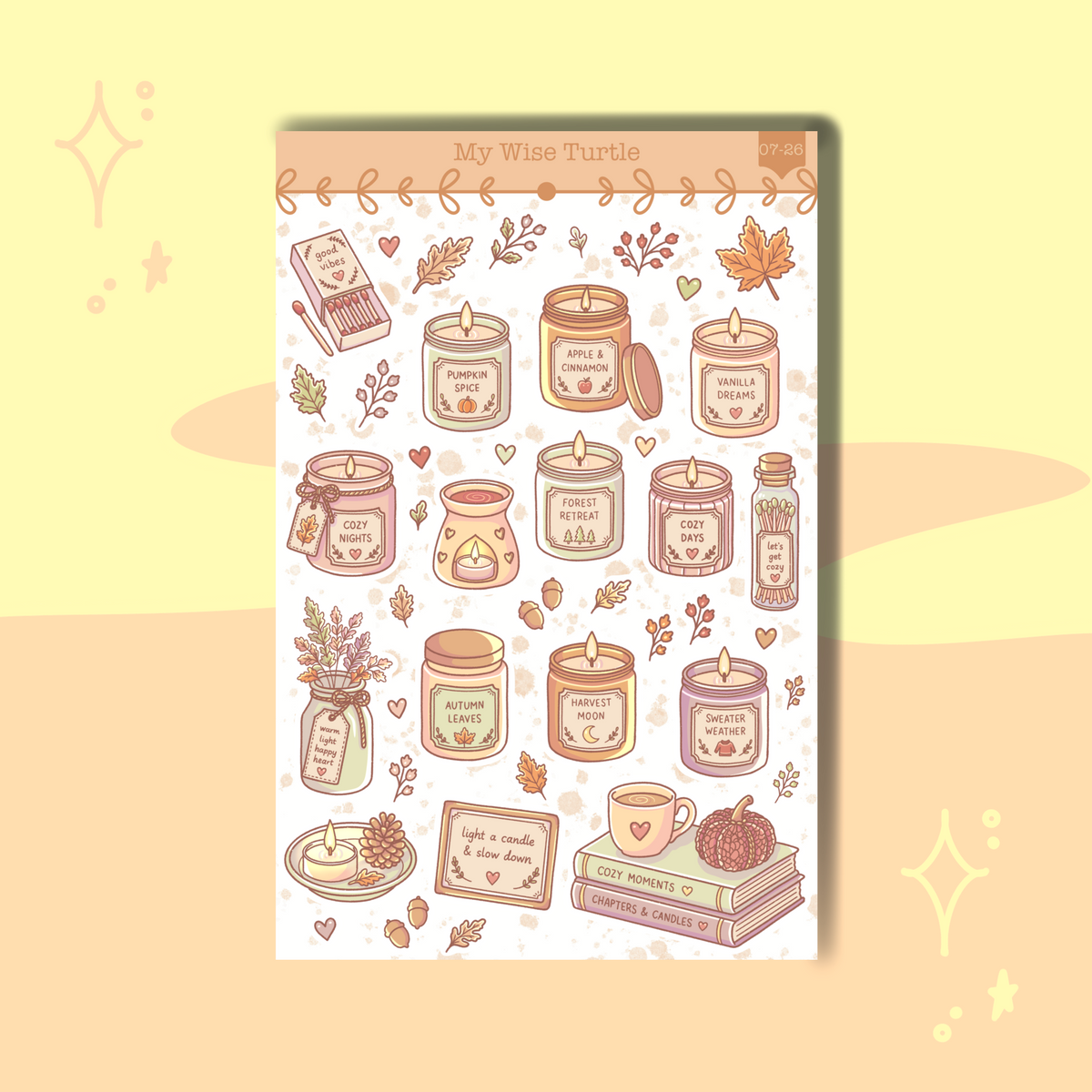 Scented Autumn Sticker Sheet - My Wise Turtle 