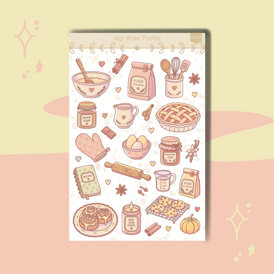 Baking Season Sticker Sheet - My Wise Turtle 