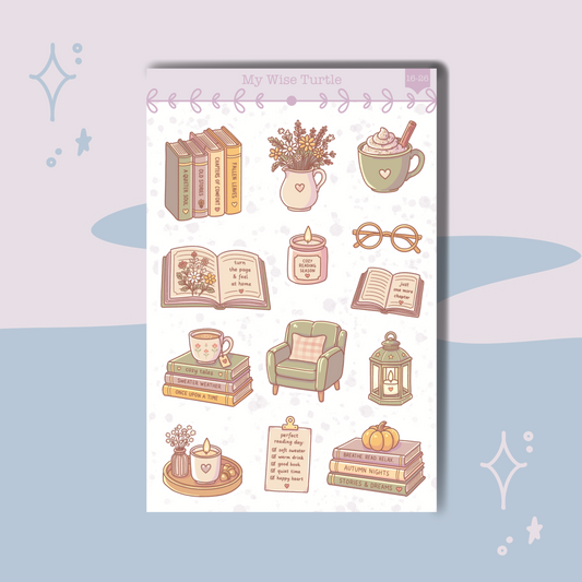 Cozy Chapters Sticker Sheet - My Wise Turtle 