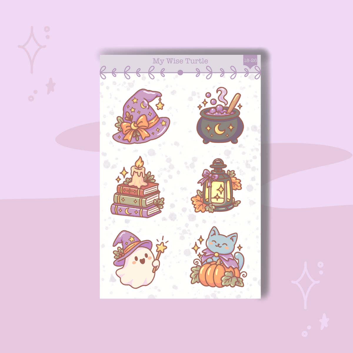 Witchy Whimsy Mini Sticker Sheet - My Wise Turtle 
