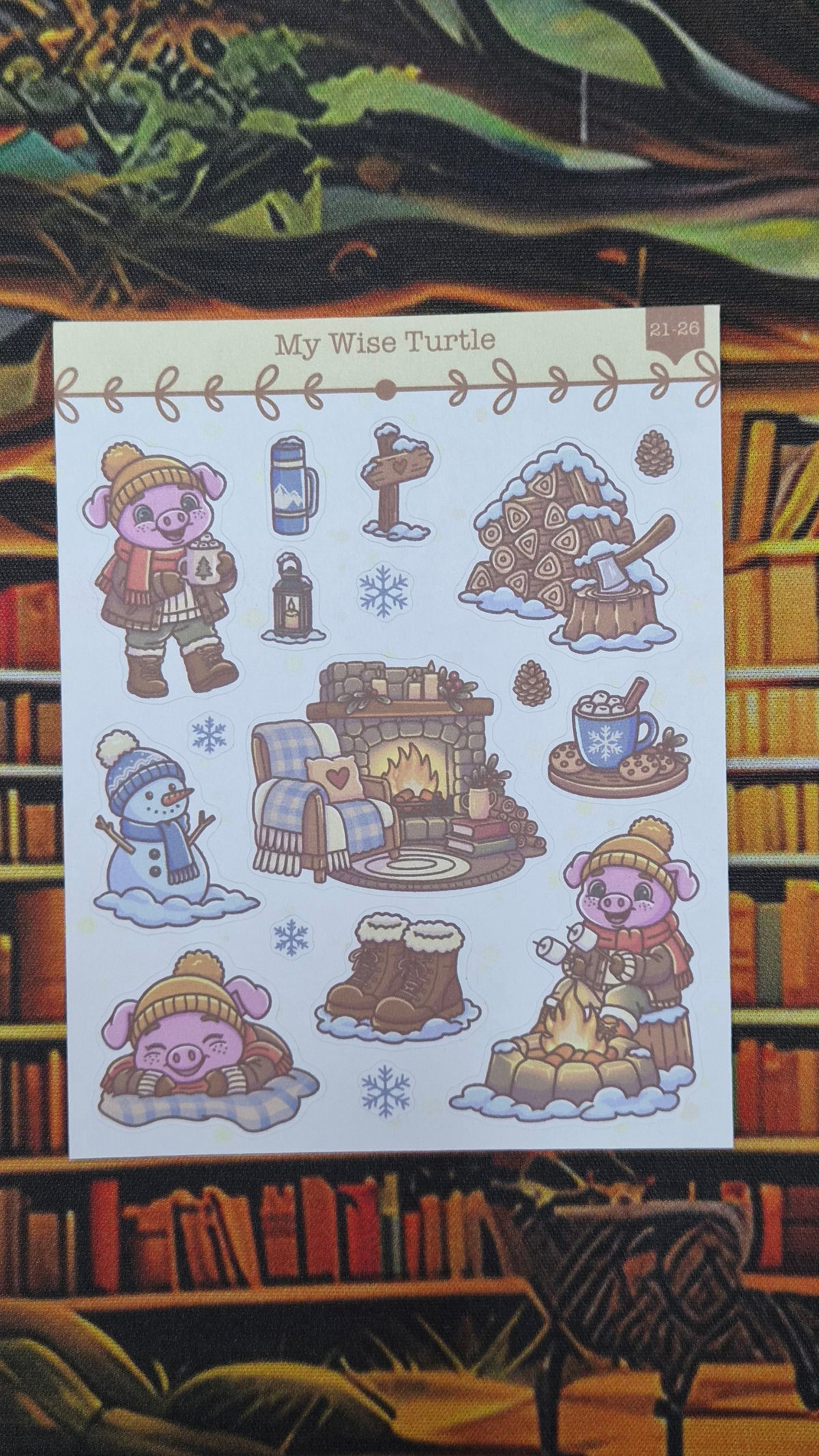 Fireside Days Sticker Sheet - My Wise Turtle 
