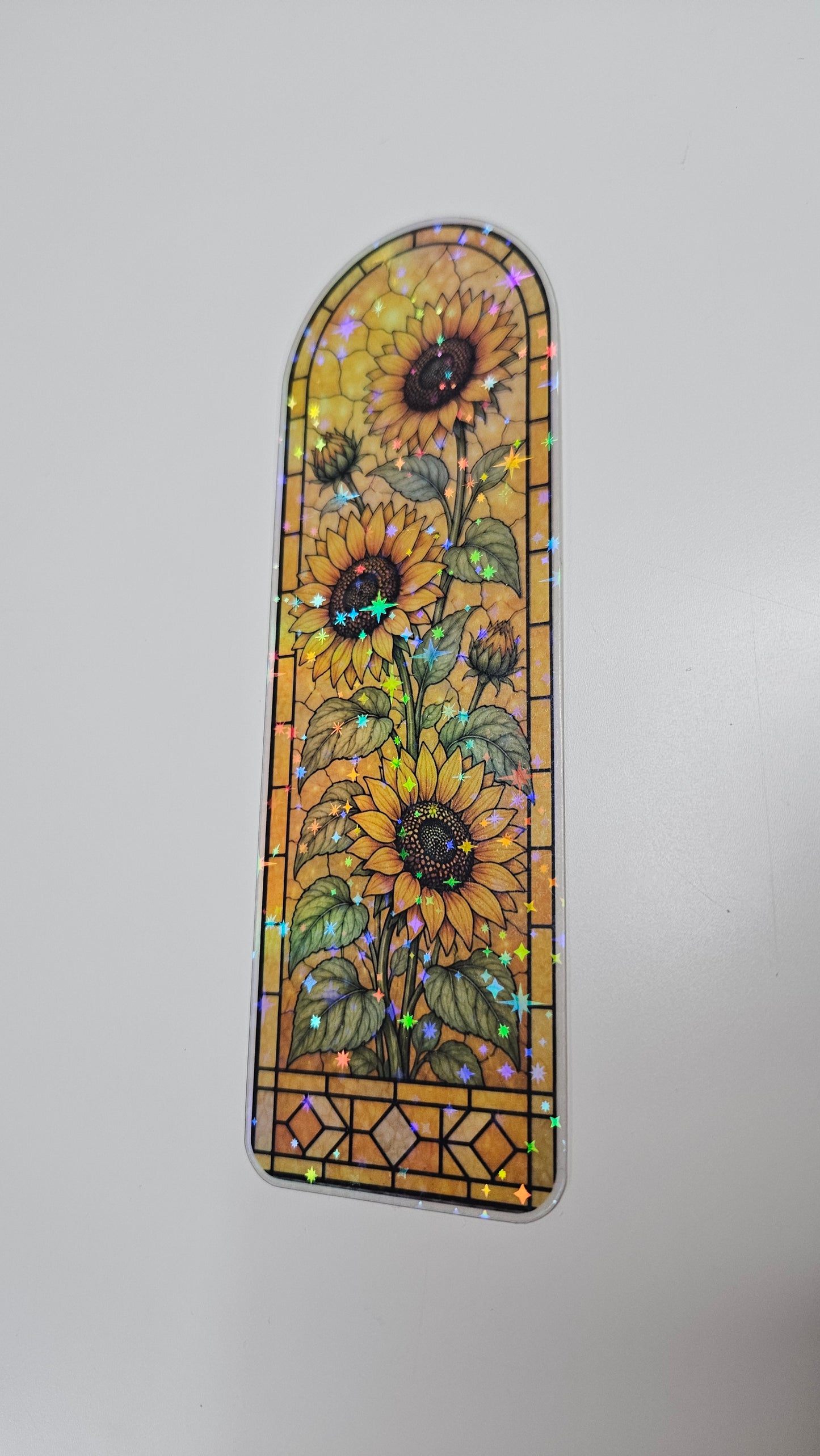 Sunflower Stained Glass Bookmark