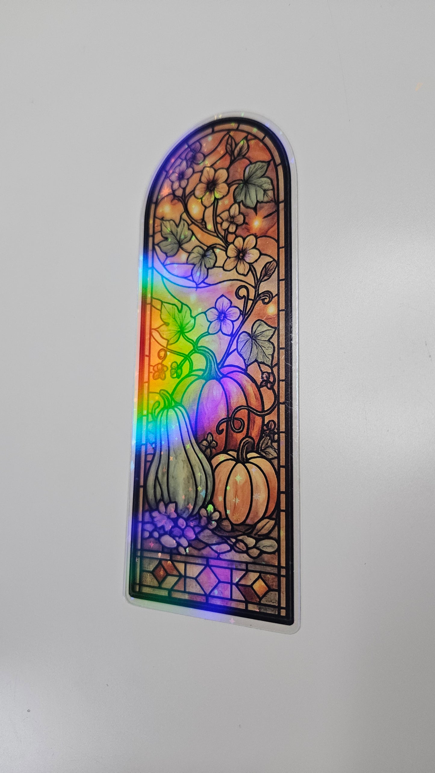 Autumn Harvest Stained Glass Bookmark