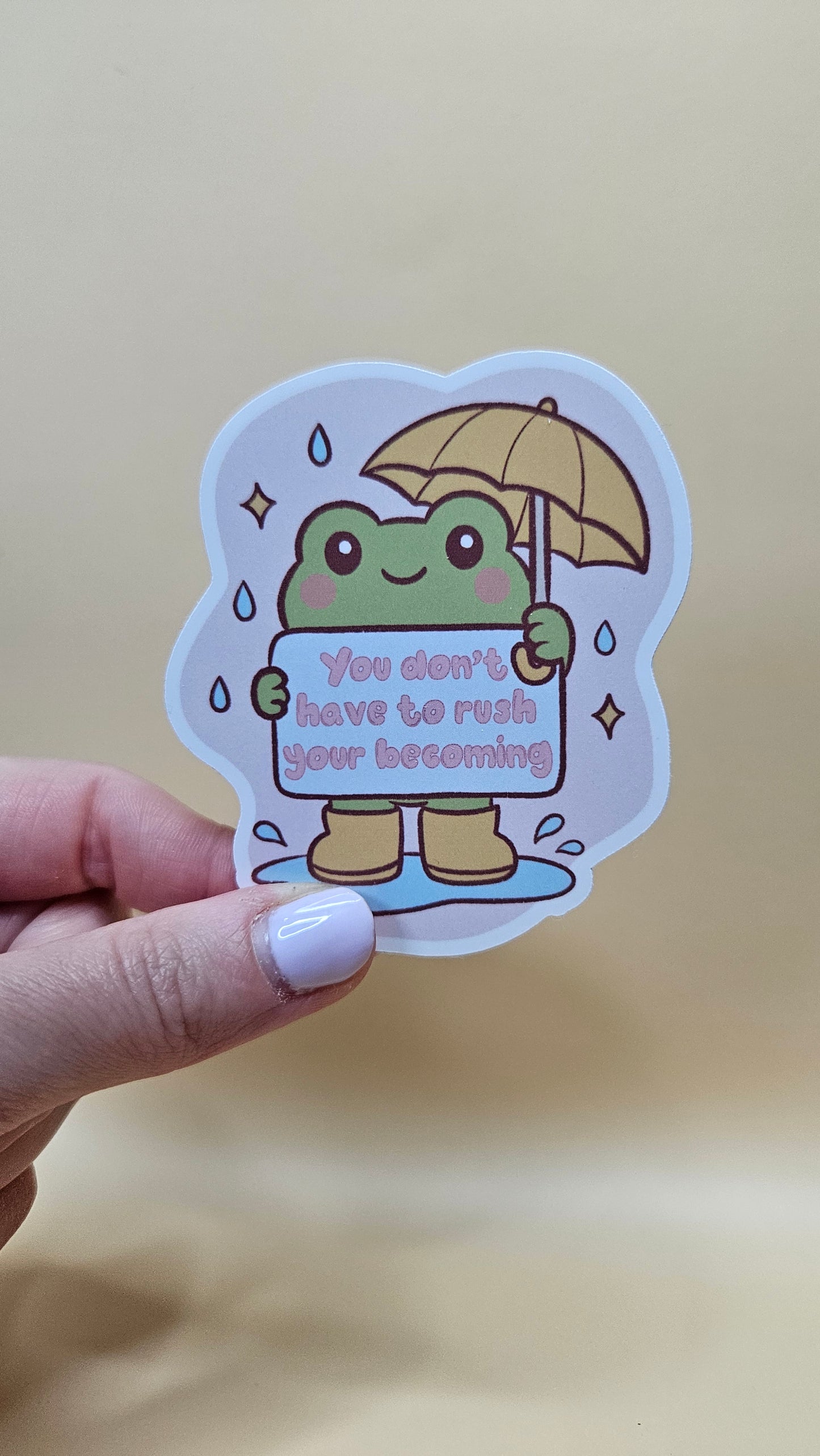 Little Puddle Frog Positive Reminder Sticker