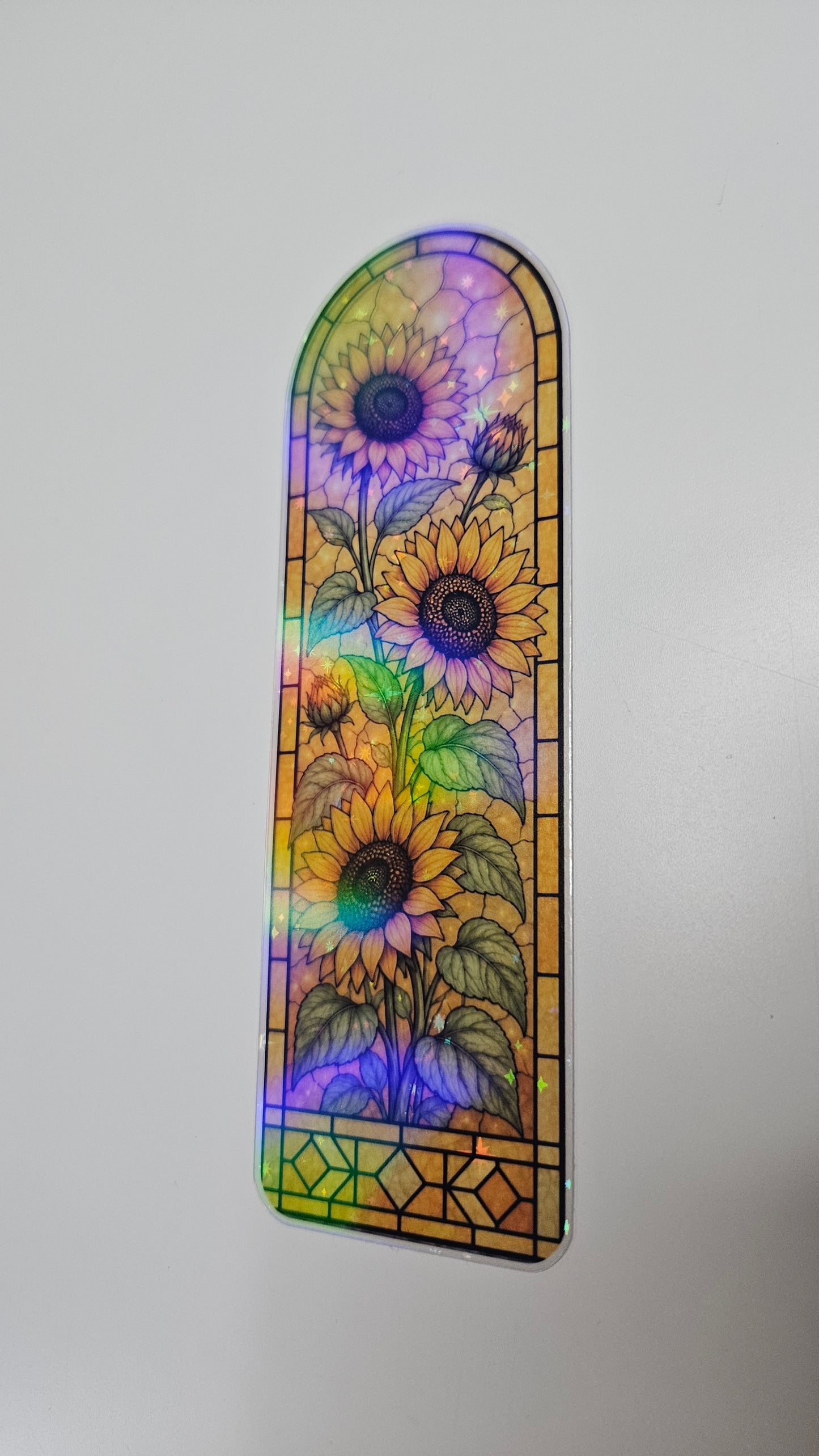 Sunflower Stained Glass Bookmark
