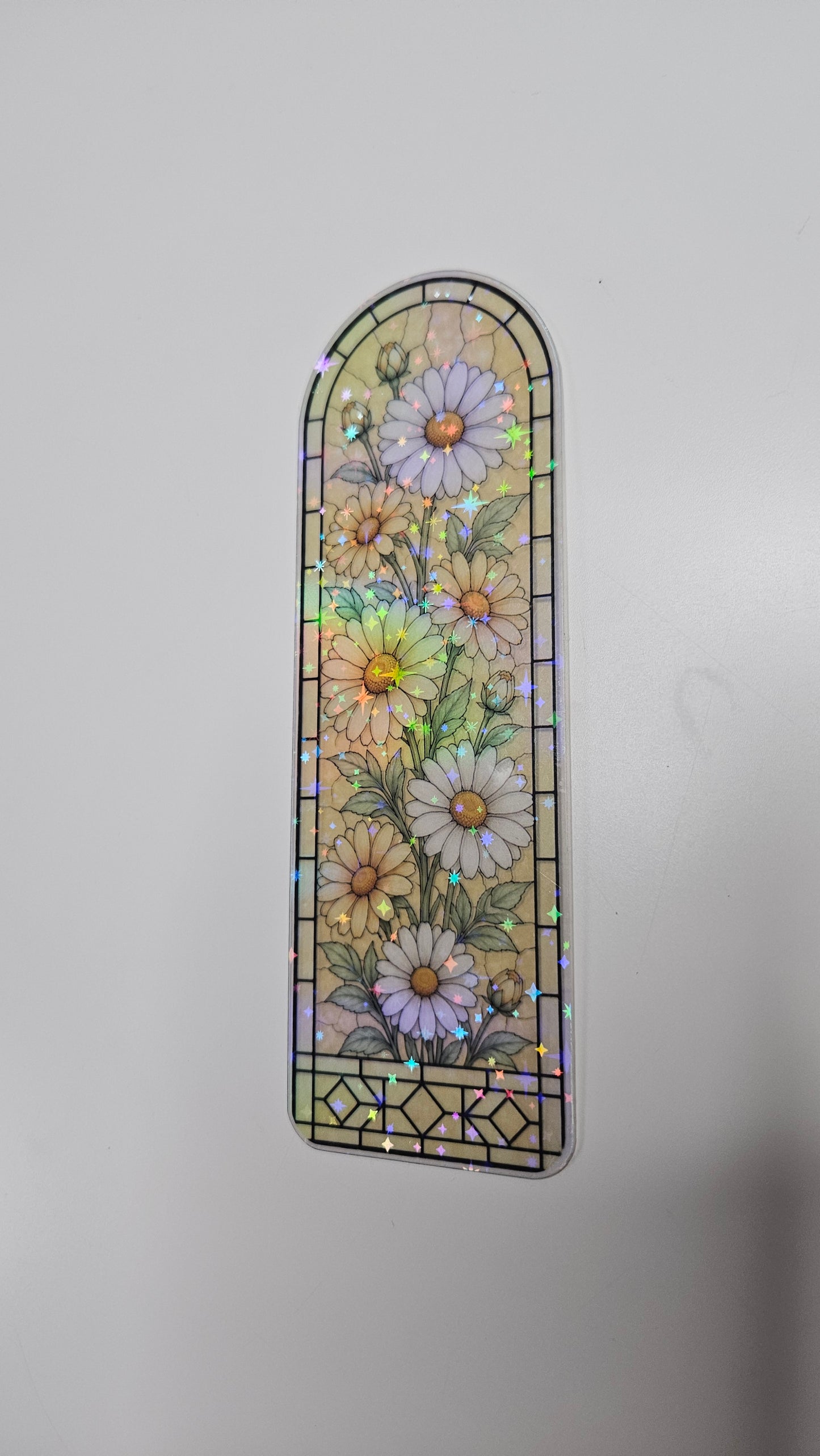 Fresh Daisy Meadow Stained Glass Bookmark