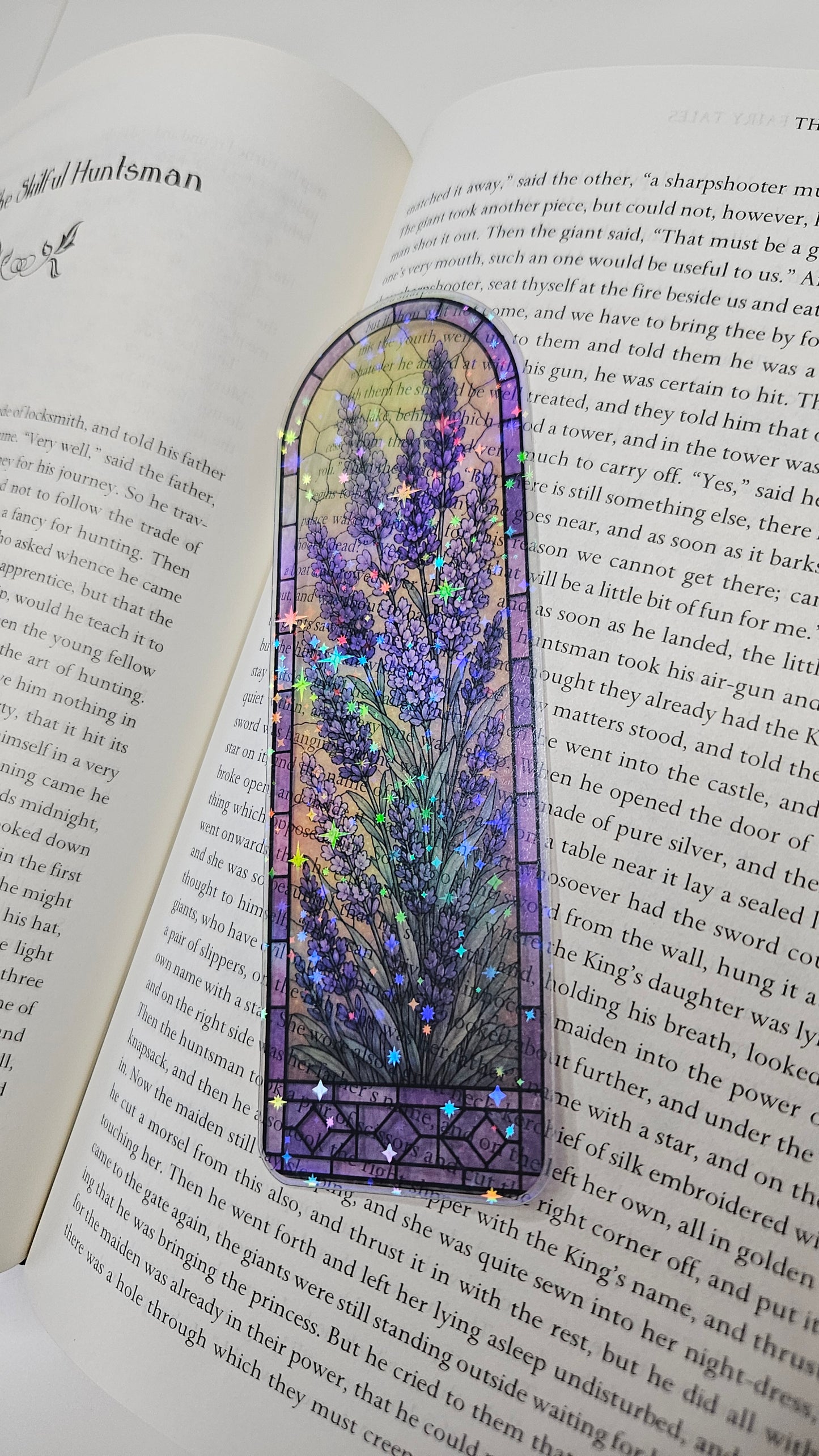 Sunset Lavender Stained Glass Bookmark