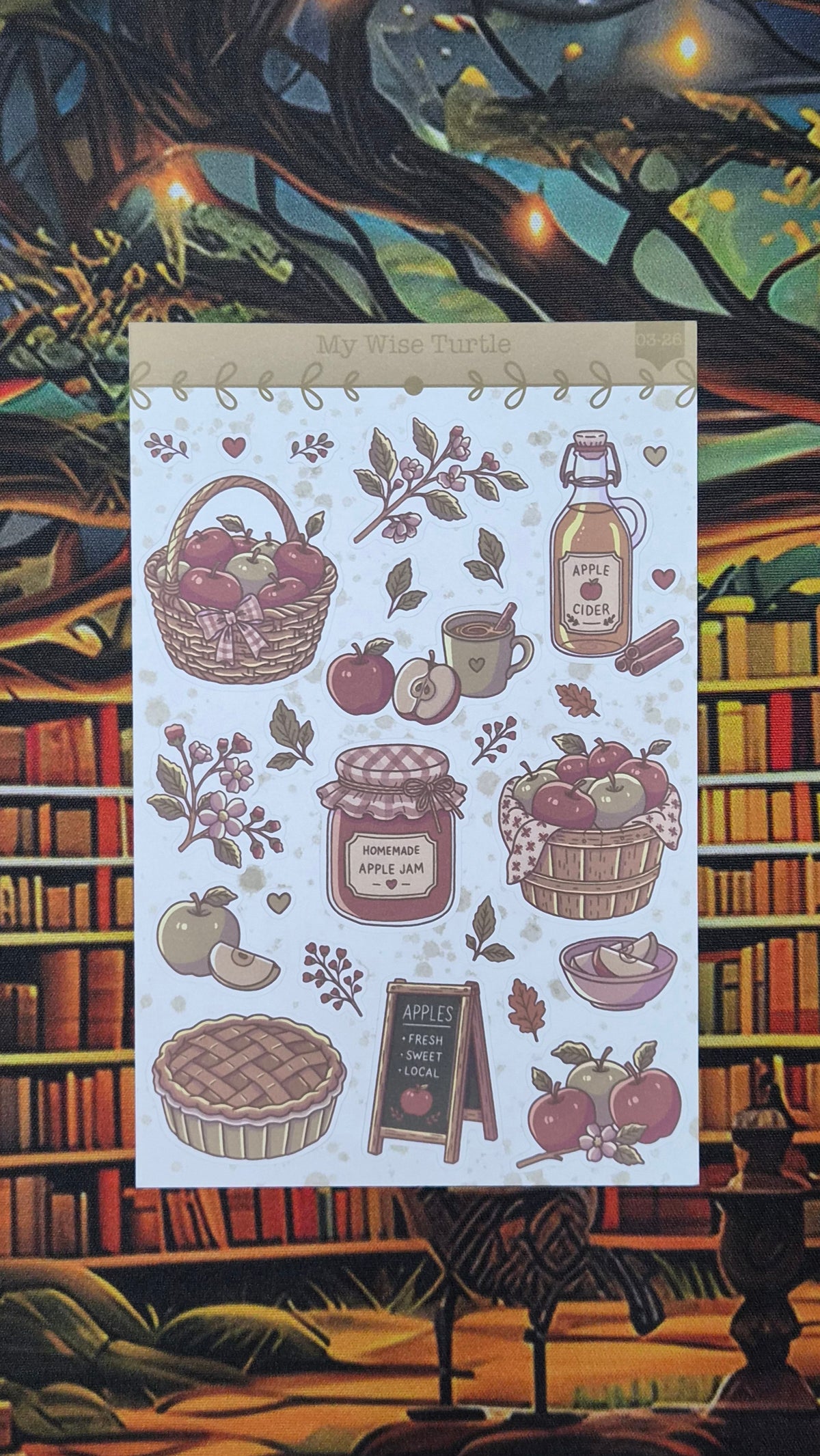 Apple Harvest Sticker Sheet - My Wise Turtle 