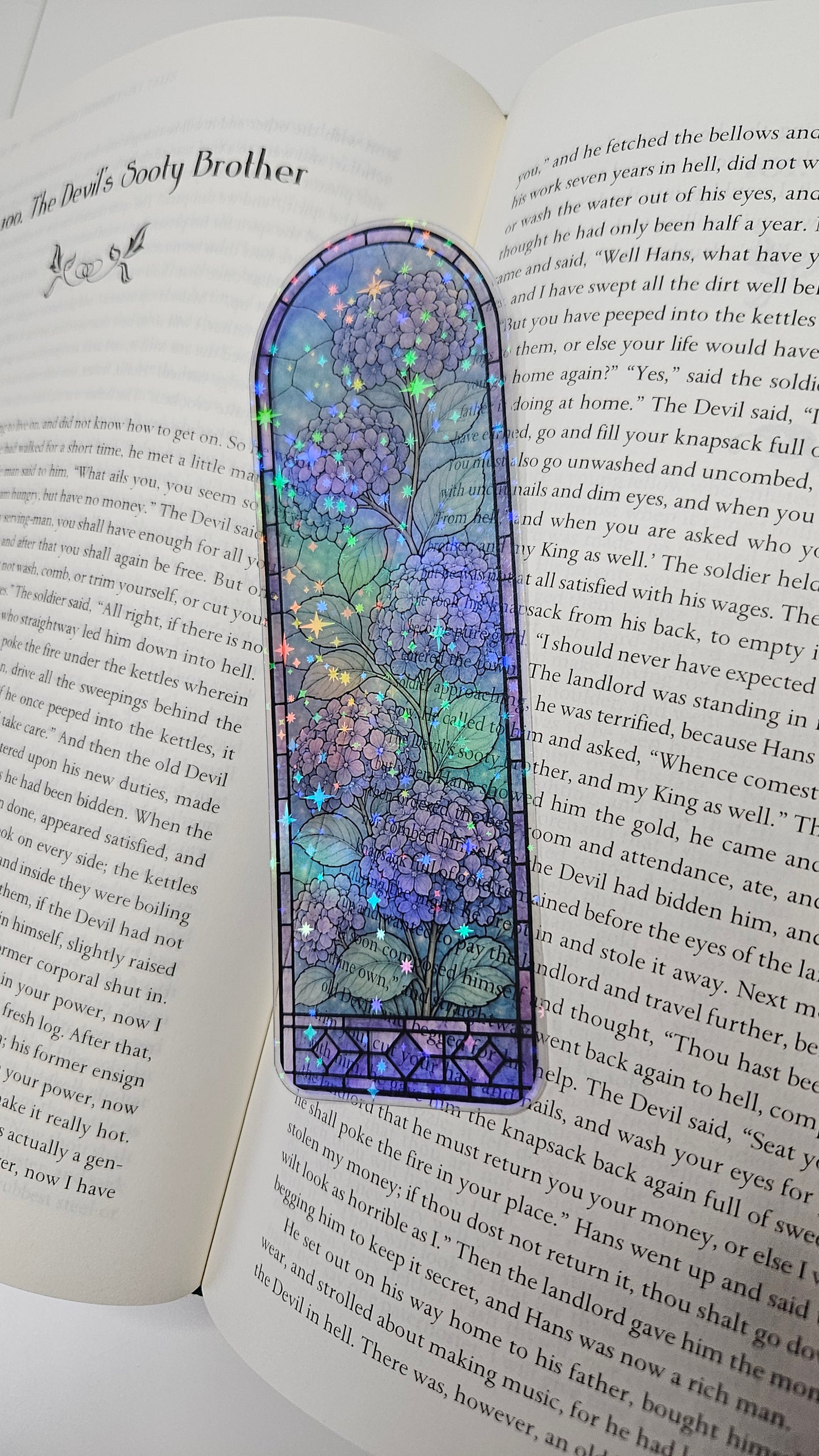 Hydrangea Stained Glass Bookmark