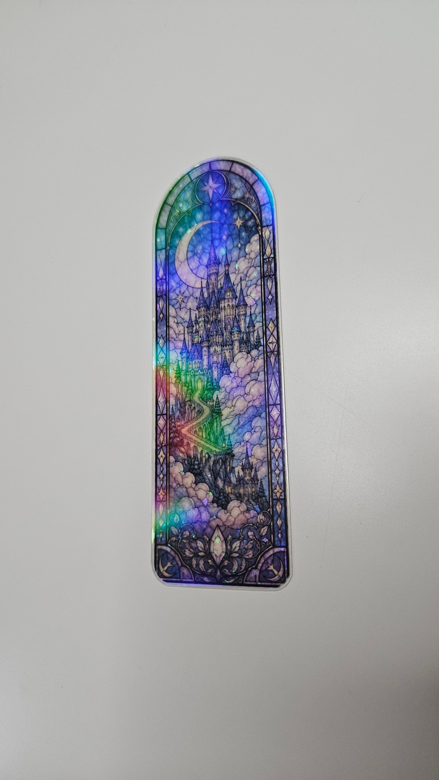 Castle in the Clouds Stained Glass Bookmark