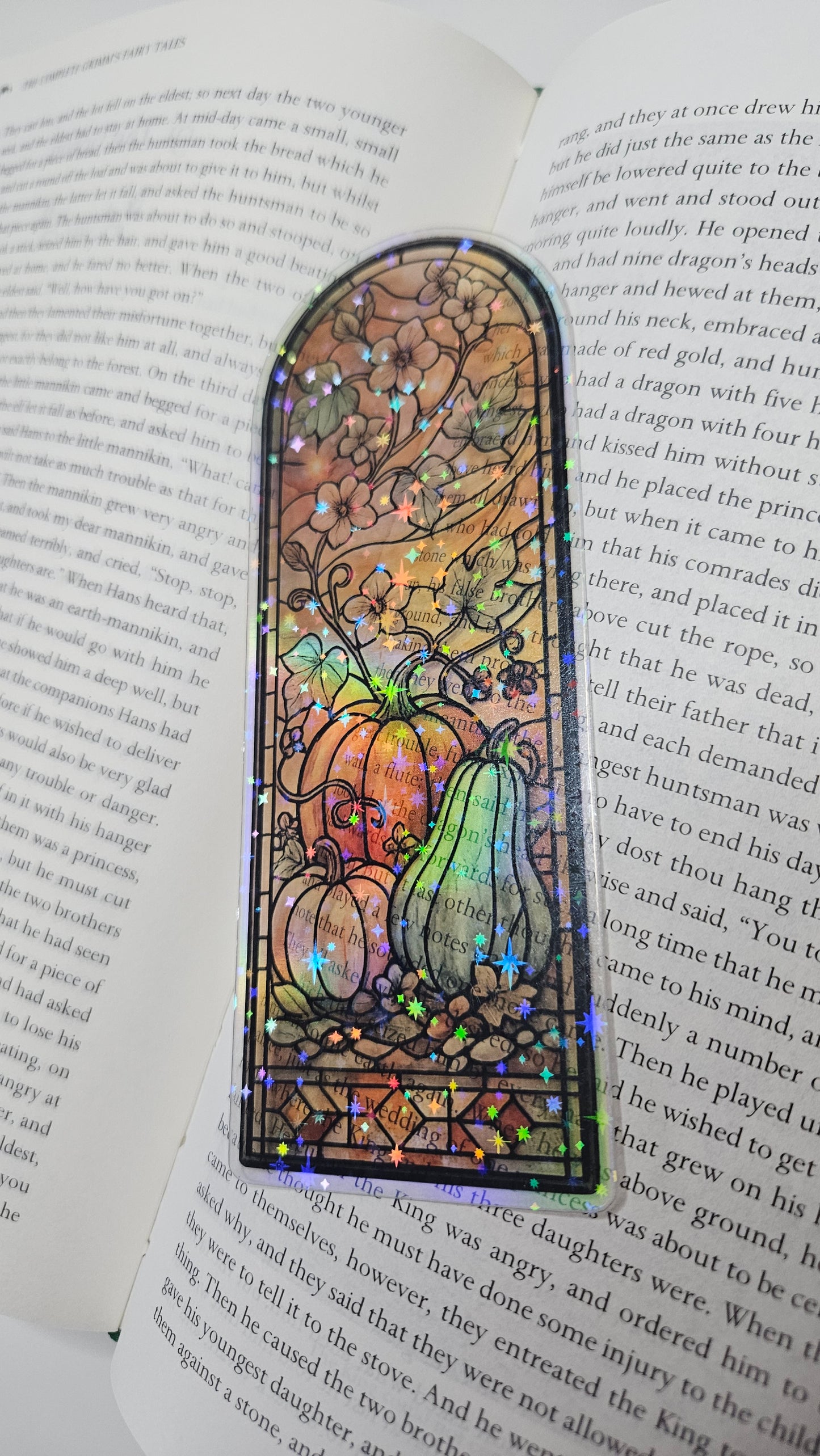 Autumn Harvest Stained Glass Bookmark