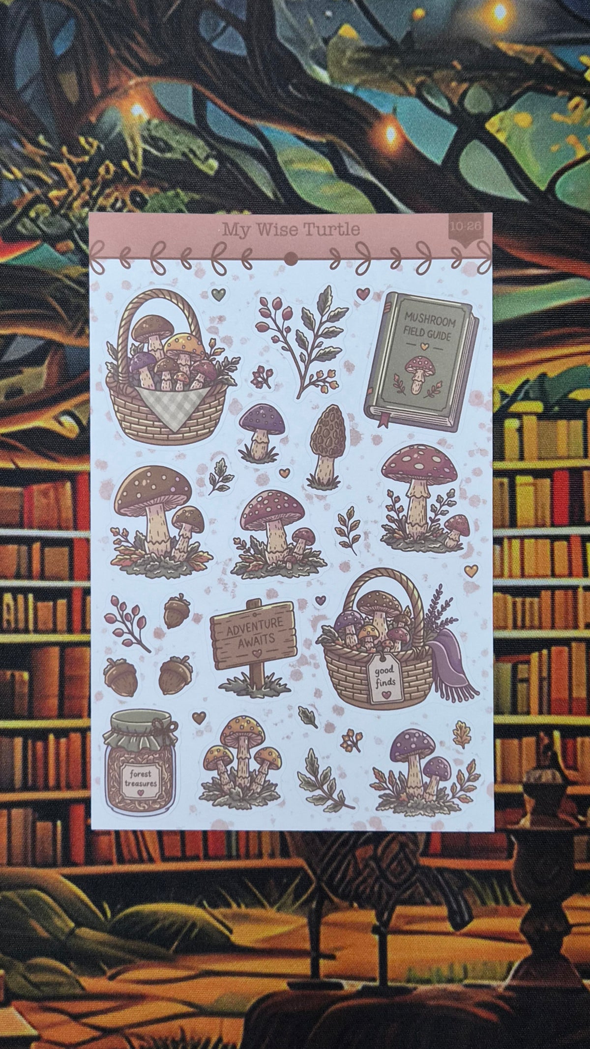 Mushroom Season Sticker Sheet - My Wise Turtle 