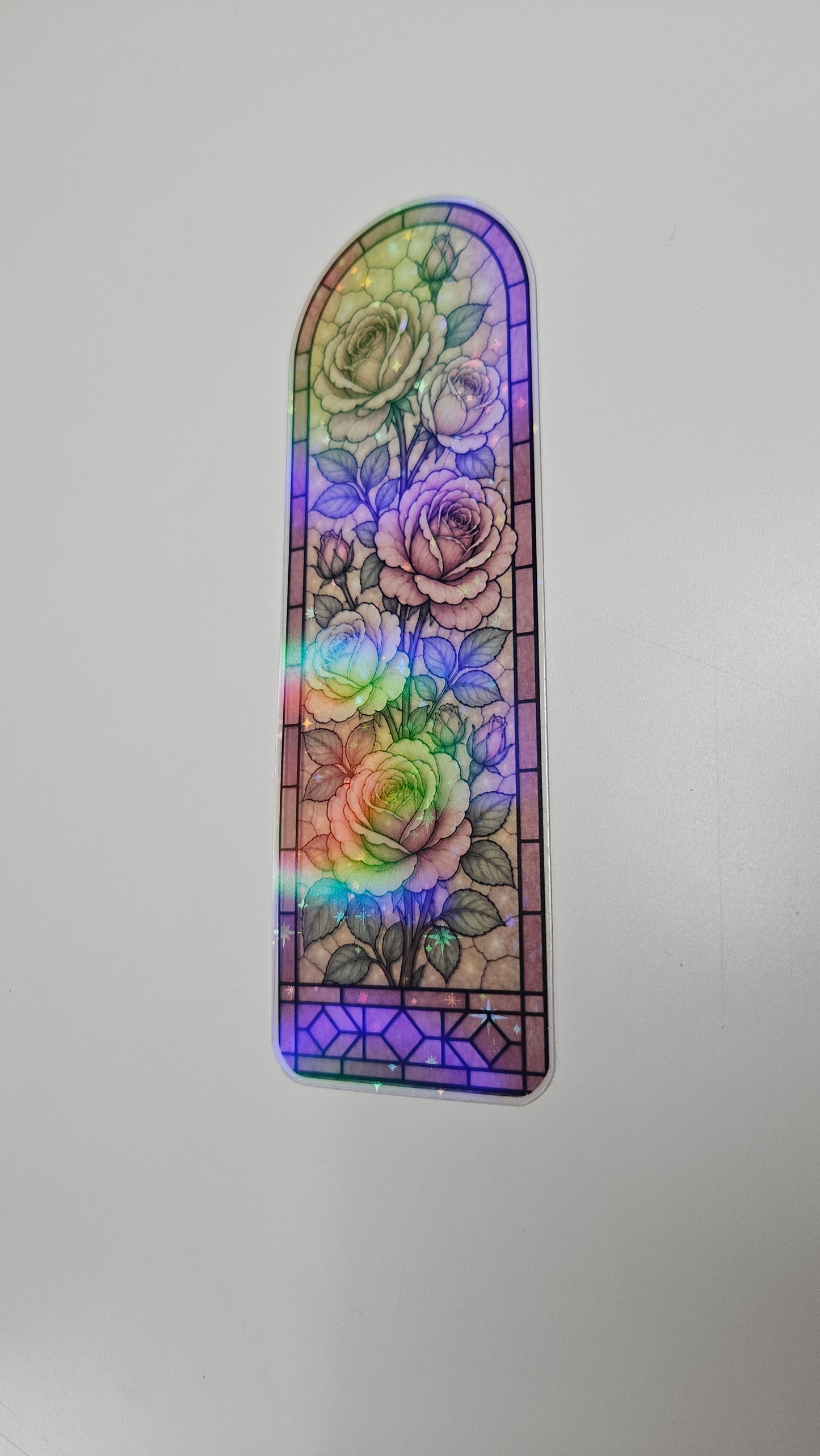 Enchanted Rose Stained Glass Bookmark