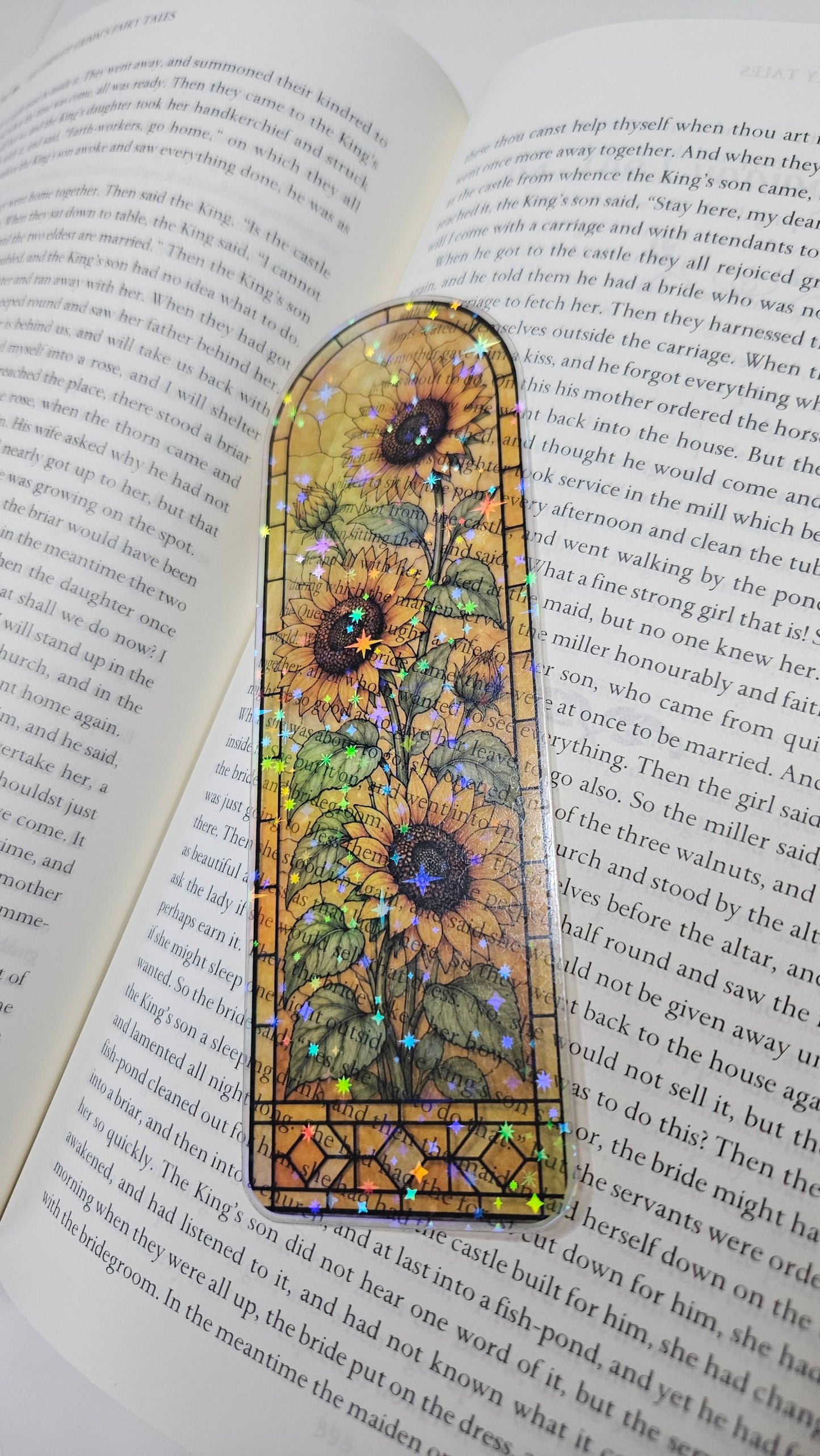 Sunflower Stained Glass Bookmark