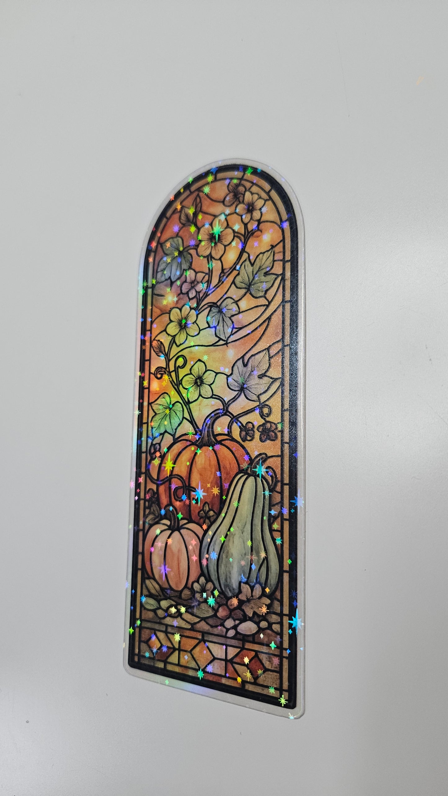 Autumn Harvest Stained Glass Bookmark